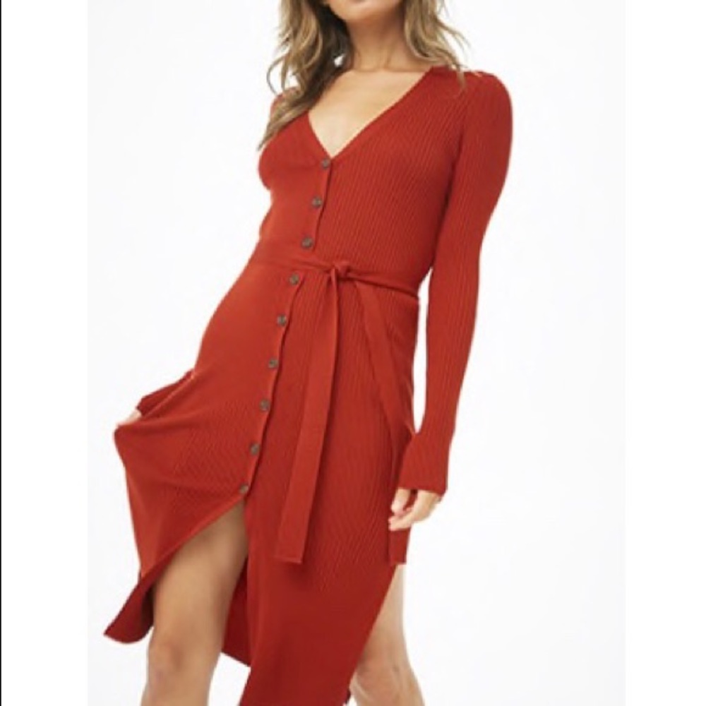 Rust Forever21 Sweater dress,